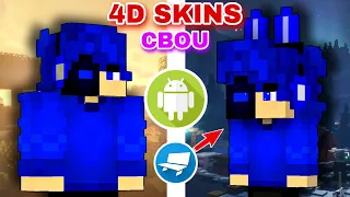 HOW TO MAKE YOUR OWN 4D SKINS IN MINECRAFT BEDROCK! For Phone (Android) 4D skin pack