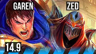 GAREN vs ZED (MID) | 12/0/5, Legendary | NA Master | 14.9