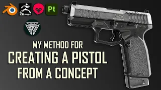 DXT Pistol Creation Process (game-ready)