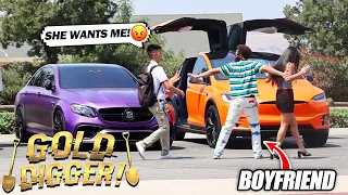 NERD Pulls his First Gold Digger IN THE HOOD! GOLD DIGGER EXPERIMENT (HE STOLE HIS GIRL!)