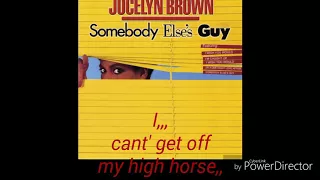 Jocelyn Brown "Somebody Else's Guy" 1984 with Lyrics and artist Facts