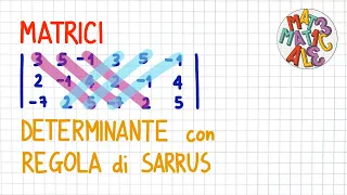 MATRICI - DETERMINANTE regola di SARRUS                                                       _ MT45