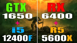 RX 6400 + RYZEN 5 5600X vs GTX 1650 + INTEL i5 12400F || PC GAMES TEST ||