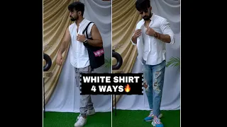Dad’s white shirt *4 WAYS* #shorts #whiteshirt