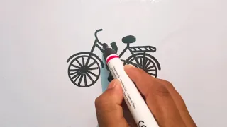 How To Draw A Cycle From Letter M | Very Easy Drawing Step By Step | Cycle Drawing Tutorial