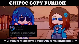 ₊˚ 👖 Jeans Shorts/Chipee Copied Funneh... 😐 ˚。꒰ The Krew Ft. Flopee ꒱ - " GK "