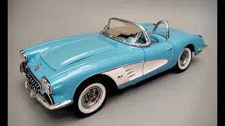 1960 Chevy Corvette C1 283 V8 Custom 1/25 Scale Model Kit Build How To Assemble Two Tone Paint