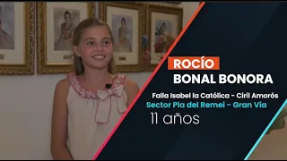 Candidatas a Fallera Mayor Infantil de Valencia 2024: Rocío Bonal Bonara