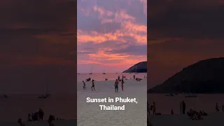 Sunset in Nai Harn Beach, Thailand #4kwalkingtour #beach #phuket #thailand