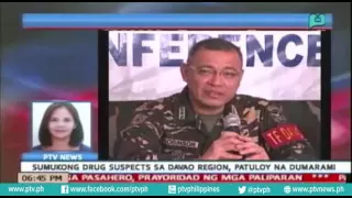 [PTVNews 6pm] Sumukong drug suspects sa Davao region, patuloy na dumarami [07|20|16]