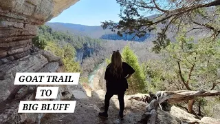 Hiking Goat Trail to Big Bluff on the Buffalo River in Arkansas