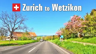 Spring Road Trip 🌼 Zurich to Wetzikon • Driving in Switzerland 🇨🇭 [4K]