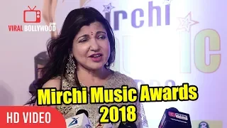 Alka Yagnik At Mirchi Music Awards 2018 | 10th Royal Stag Mirchi Music Awards