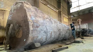 Amazing Sawmill Wood Skill - Dangerous Big Wood Sawmill Machine Working In Wood Processing Factory