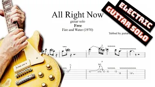 Free - All Right Now solo TAB - electric guitar solo tabs (PDF + Guitar Pro)