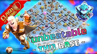 New Th13 war base / Unbeatable base with link 2024 (Clash of clans)