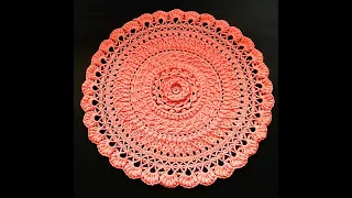 crochet mandala doily#22 easy pattern/how to crochet home rug/Mandala zu Hause häkeln