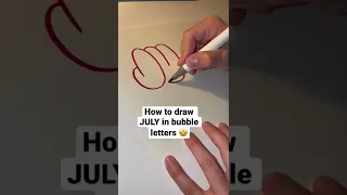 HOW TO DRAW BUBBLE LETTERS ✏️ #shorts #art