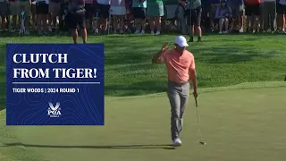 Tiger Woods Makes Two Clutch Putts in a Row! | 2024 PGA Championship