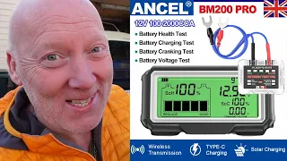 ANCEL BM200 PRO Battery Monitor Meter 12V Battery Tester Load Health Analyzer Charging