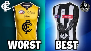 BEST AND WORST EVER AFL JUMPERS FOR EACH TEAM