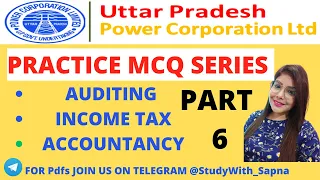 UPPCL ASSISTANT ACCOUNTANT MCQ 6 #uppcl  #assistantaccountant  #mcqs  #auditing  #incometax