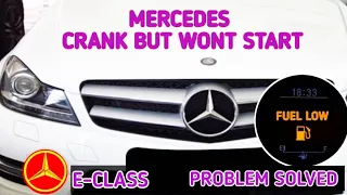 How to fix a car that crank but wont start ! Mercedes E250 No start fuel system problem solved