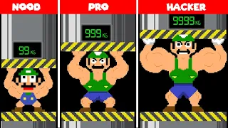 Super Mario: Luigi Challenge NOOB vs PRO vs HACKER | Game Animation