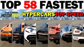 Top 58 Fastest All Hypercars - The Crew Motorfast | Top Speed Battle