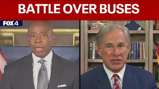 NYC mayor Eric Adams vs Texas governor Greg Abbott on migrant busing