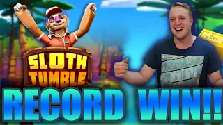 🔥CASINODADDY'S RECORD WIN ON SLOTH TUMBLE (Relax Gaming/AboutSlots) SLOT🔥