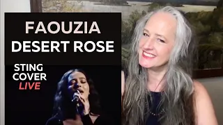 Voice Teacher Reaction to Faouzia Desert Rose - Sting Cover