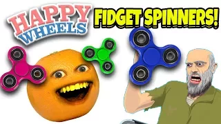 Annoying Orange Plays - Happy Wheels: FIDGET SPINNERS LEVELS!