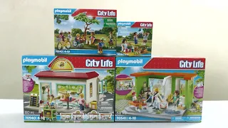 Playmobil unboxing : My little town (2021) - 70540, 70541, 70542, 70543