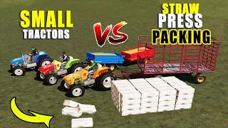 Small Tractors and Straw Press Packing! | Farming Simulator 19
