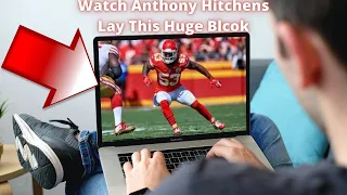 kansas City Chiefs Anthony Hitchens Lays A Huge Block After The Chiefs Intercept the ball