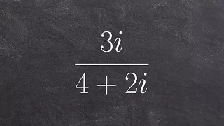 Algebra 2 - Dividing complex numbers by multiplying by the conjugate 3i / (4+2i)