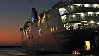 F/B AQUA BLUE :  Ταξίδι  Λήμνος -  Λαύριο  (Moments of Trip)