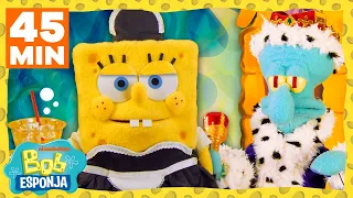 ¡Maratón de Pineapple Playhouse de Bob Esponja durante 45 minutos! | Bob Esponja en Español