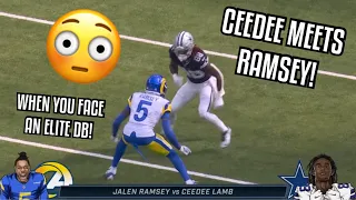 Ceedee Lamb Vs Jalen Ramsey 🤬 ‘TRASH TALK!’ WR vs CB | Cowboys Vs Rams 2022 highlights