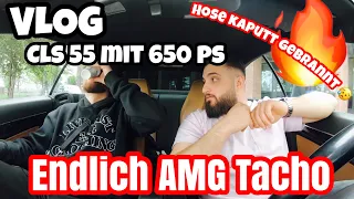 Challenge vs. Luca🔥 // Endlich AMG Tacho 🤩// Mercedes CLS 55 650Ps //VLOG🎥