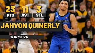 Jahvon Quinerly Memphis Tigers 23 PTS 11 AST 4 STL vs Wichita State Shockers