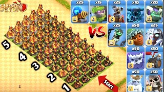 Capital Hall Inferno Tower VS Home Village Limited Time Troops | Clash Of Clans