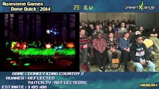 Donkey Kong Country 2 :: SPEED RUN Live (0:46:14) by Reflected #AGDQ 2014