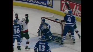 Curtis Joseph wipes out referee in a fit of rage