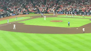 Atlanta Braves outfielder Jorge Soler hits a 3-run home run in Game 6 of the 2021 World Series.