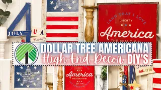 🌟NEW HIGH-END DOLLAR TREE AMERICANA DECOR DIY'S | DOLLAR TREE DIY | 4TH OF JULY DECOR DIY'S🌟