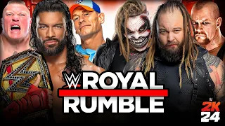 WWE 2K24 - Team Roman & Brock & Cena vs Team Bray & Fiend & Undertaker in royal rumble | Akay gaming