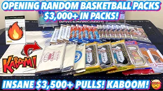 INSANE $3,500+ PULLS!🔥🤯 OPENING $3,000+ RANDOM BASKETBALL PACKS!