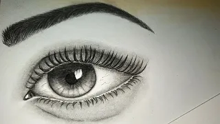 How to draw an eye with an eyebrow | Easy eye drawing for beginners